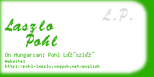 laszlo pohl business card